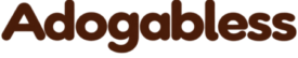 logo minimalista adogabless con perro